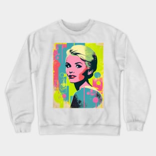 Vintage woman in pop-art style portait Crewneck Sweatshirt